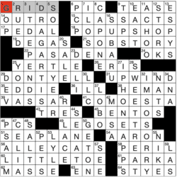 Answer grid for Los Angeles Times crossword 5/23/26 by Rafael Musa